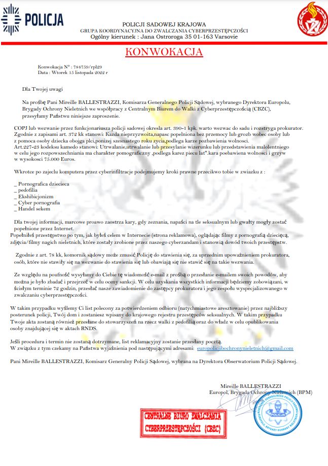 Fałszywy załącznik z e-maila