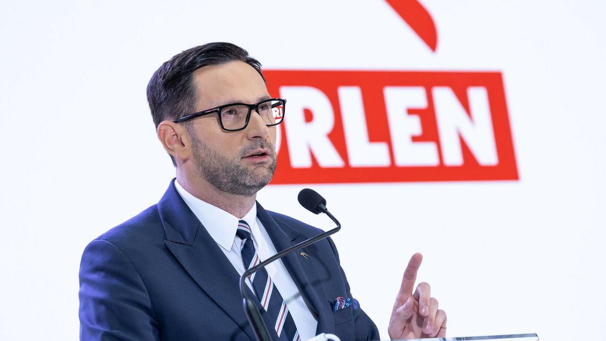 Daniel Obajtek o planach rozwoju Grupy Orlen
20.06.2022  Warszawa konferencja zarzadu PKN Orlen
fot. Jacek Dominski/REPORTER
n/z: Daniel Obajtek
Jacek Dominski/REPORTER