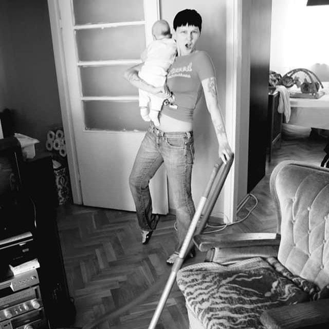 Agnieszka Chylińska z synem