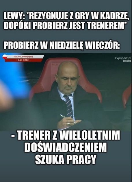Memy o skandalu z Robertem Lewandowskim i Michałem Probierzem 