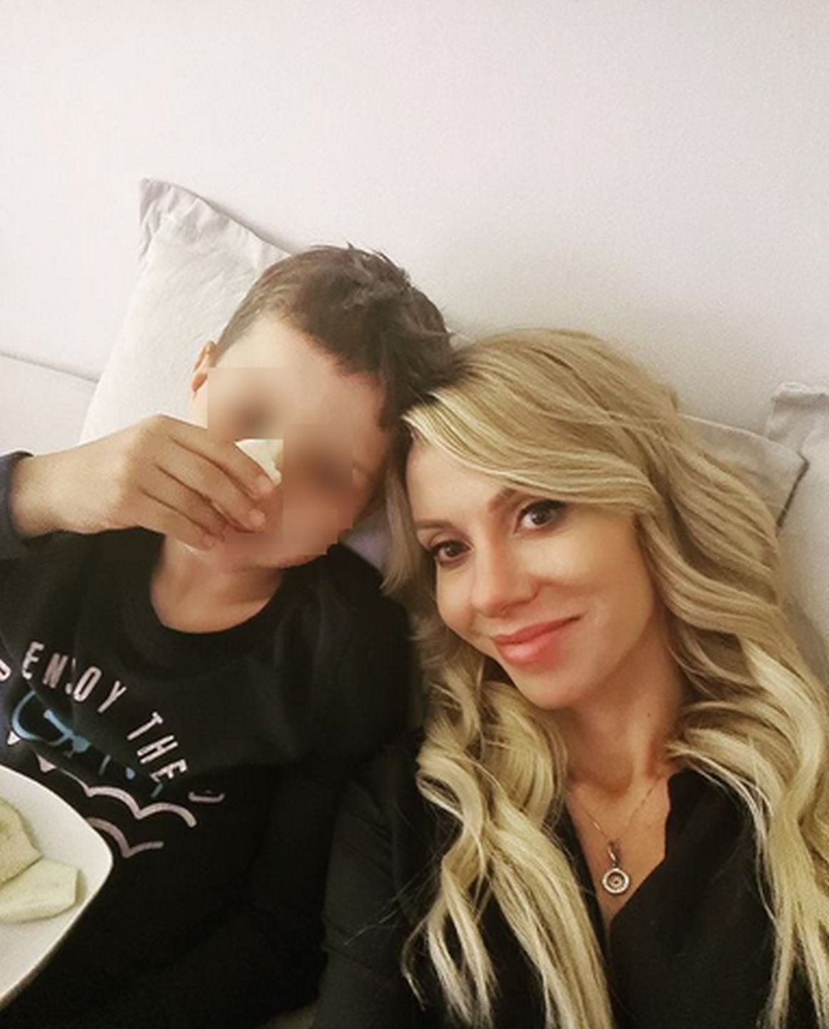 Małgorzata Opczowska z synem