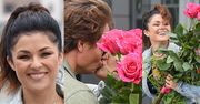 Romantyczny Marcin Hakiel przybywa z bukietem róż po debiutującą w śniadaniówce Katarzynę Cichopek (ZDJĘCIA)