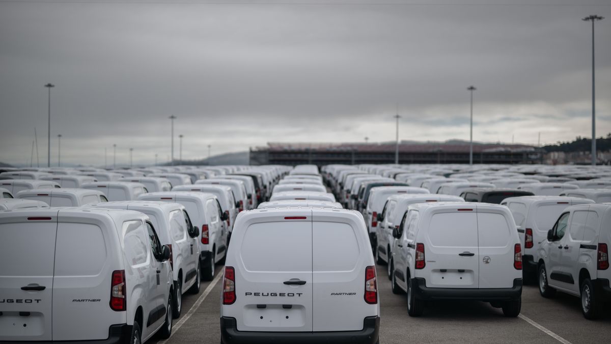 Newly manufactured Peugeot SA vehicles at the commercial port in Vigo, Spain, on Tuesday, July 22, 2025. Cars and tariff levels on agriculture have emerged as key sticking points between the European Union and the US as the two sides work toward a provisional trade agreement in the coming days, according to people familiar with the matter. Photographer: Brais Lorenzo/Bloomberg via Getty Images
