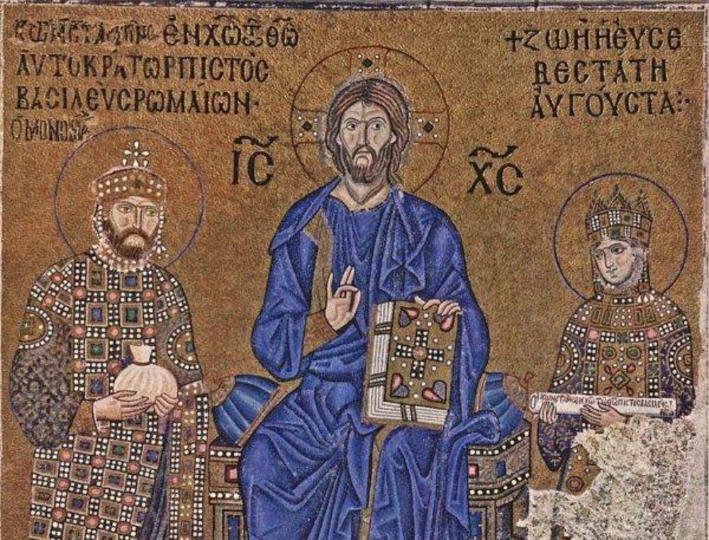 Zoe (z prawej) uwieczniona na mozaice w Hagii Sophii