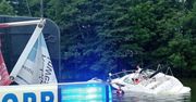 Zderzenie motorówki i żaglówki na jeziorze Bełdany. Są poszkodowani