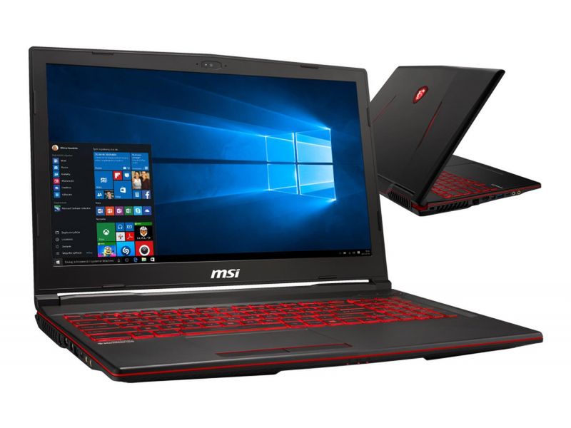 MSI GL63 ma Core i7-8750H, RTX 2060, 8 GB RAM i powolny dysk talerzowy, a mimo to w wersji z Windowsem 10 kosztuje 5999 zł. Źródło: Materiały prasowe MSI