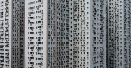 Fotograf ujął przerażająco szybki rozwój Hongkongu. Betonowa dżungla wciąż rośnie