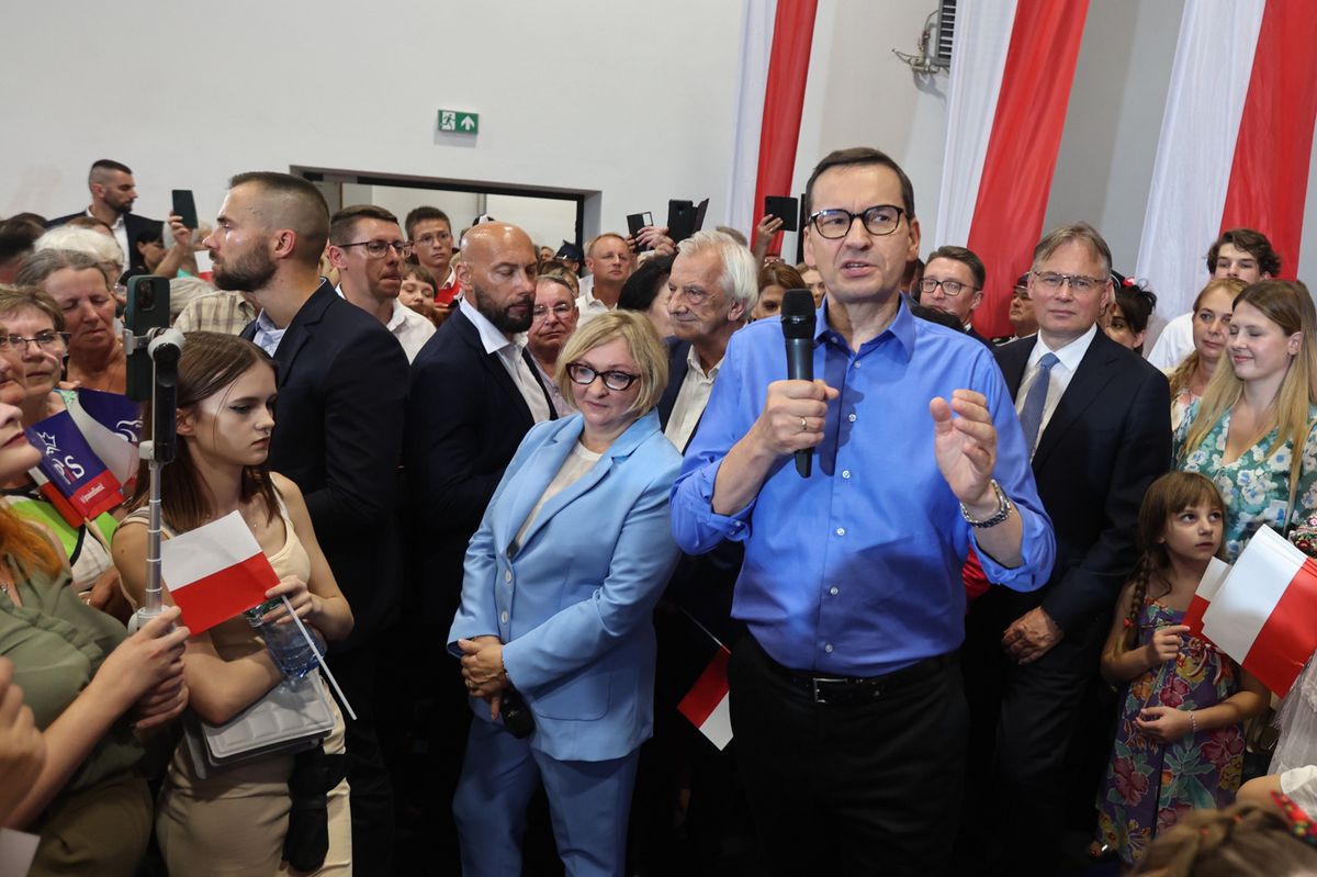 Morawiecki w Gorlicach. "Pogonimy Tuska szkodnika"