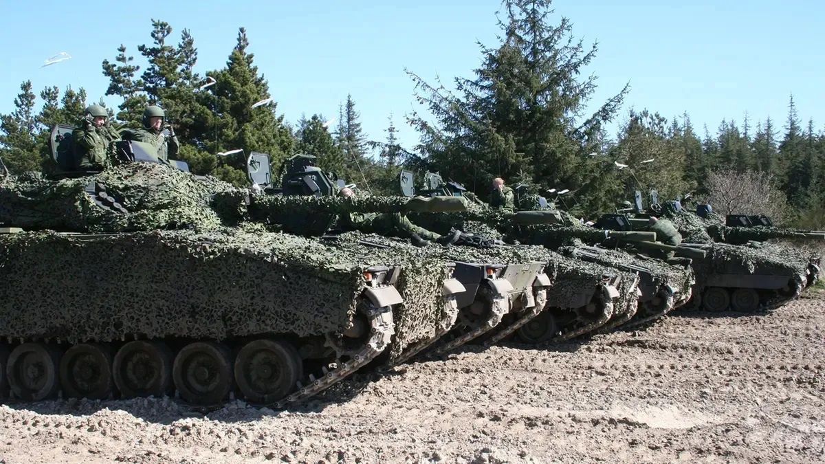 CV9035DK is manned by a three-person crew, but can also carry seven infantry soldiers.