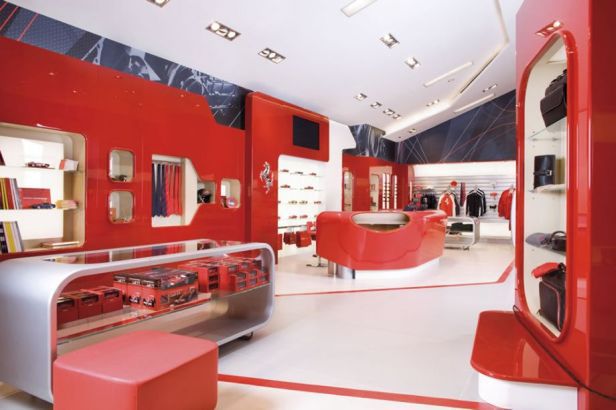 Sklep Ferrari - architektura 3 P - prędkości, pędu, płynności 6