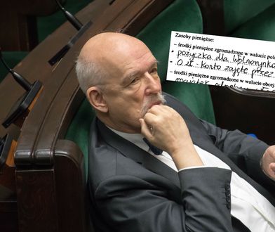 "0 zł, konto zajęte". Janusz Korwin-Mikke ma problemy