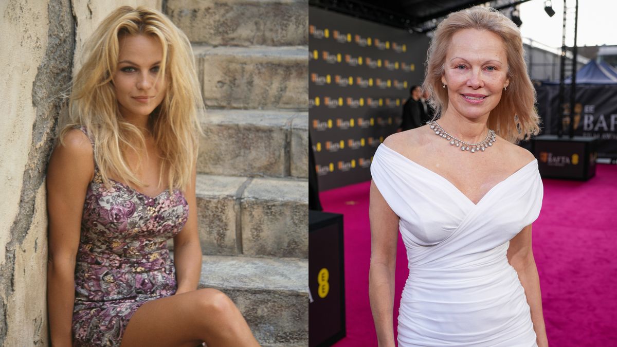 Pamela Anderson w młodości i teraz