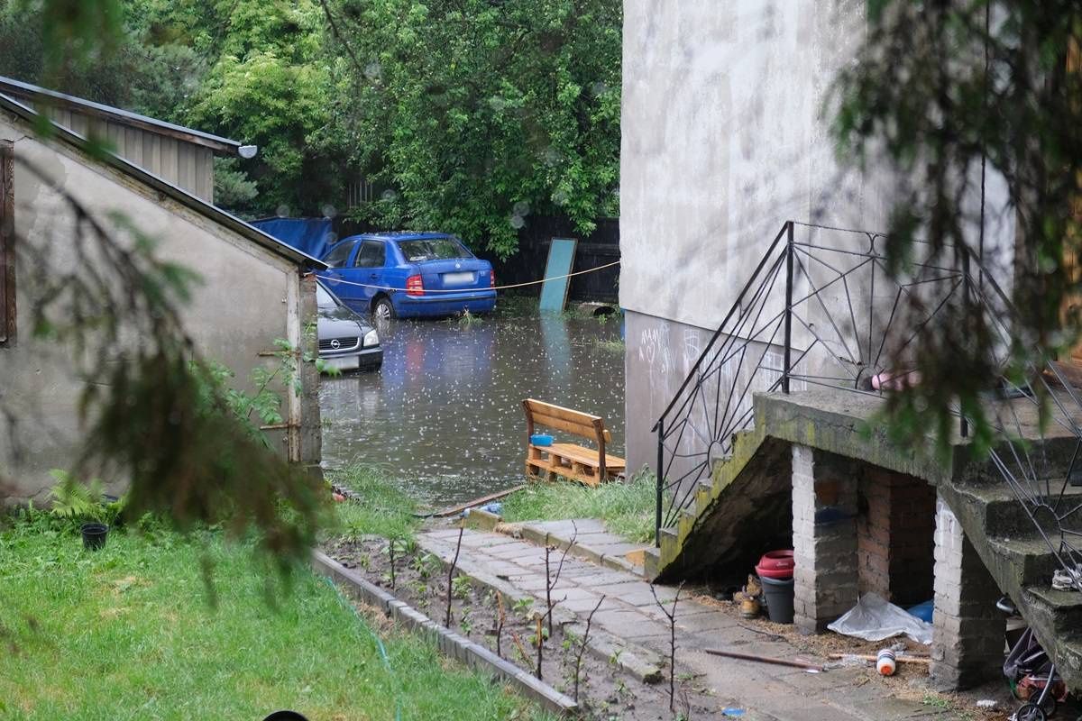 Zalana posesja przy ul. Kalinowszczyzna