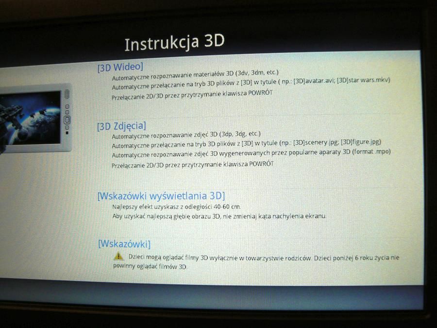 Player 3D Manta PMP01 - kosztuje grosze i nie wymaga okularów [test] 9