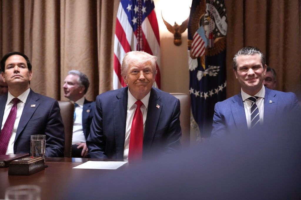 Joined By Elon Musk, Trump Holds First Cabinet Meeting Of His Second Term
WASHINGTON, DC - FEBRUARY 26: U.S. President Donald Trump delivers remarks during a Cabinet Meeting at the White House on February 26, 2025 in Washington, DC. Trump is holding the first Cabinet meeting of his second term, joined by Tesla and SpaceX CEO Elon Musk, head of the Department of Government Efficiency (DOGE). Trump was joined by Secretary of State Marco Rubio (L) and Secretary of Defense Pete Hegseth. (Photo by Andrew Harnik/Getty Images)
Andrew Harnik
bestof, topix