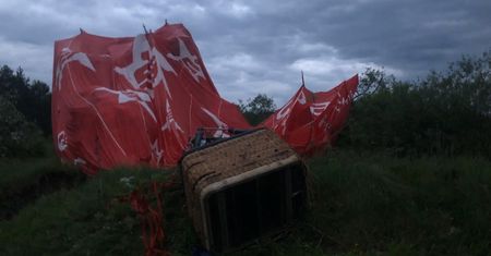 Ukraina. Balon runął na ziemię w Kamieńcu Podolskim