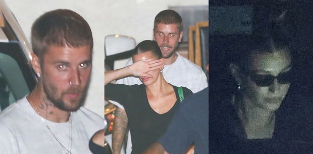 Bieberowie wychodzą z knajpy z NIETĘGIMI MINAMI. Kolejna kłótnia za nimi? (ZDJĘCIA)