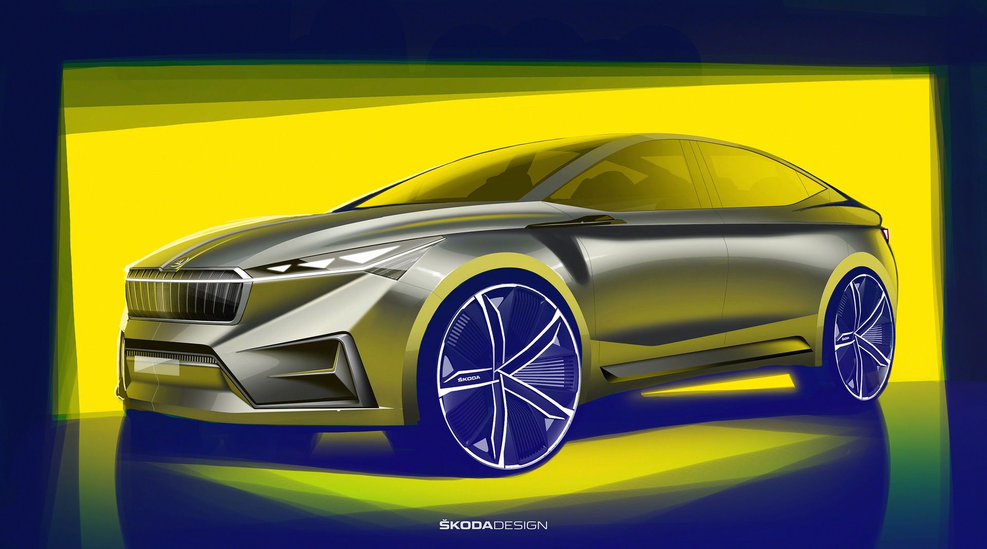 Skoda Vision iV na pierwszych szkicach (fot. Skoda)