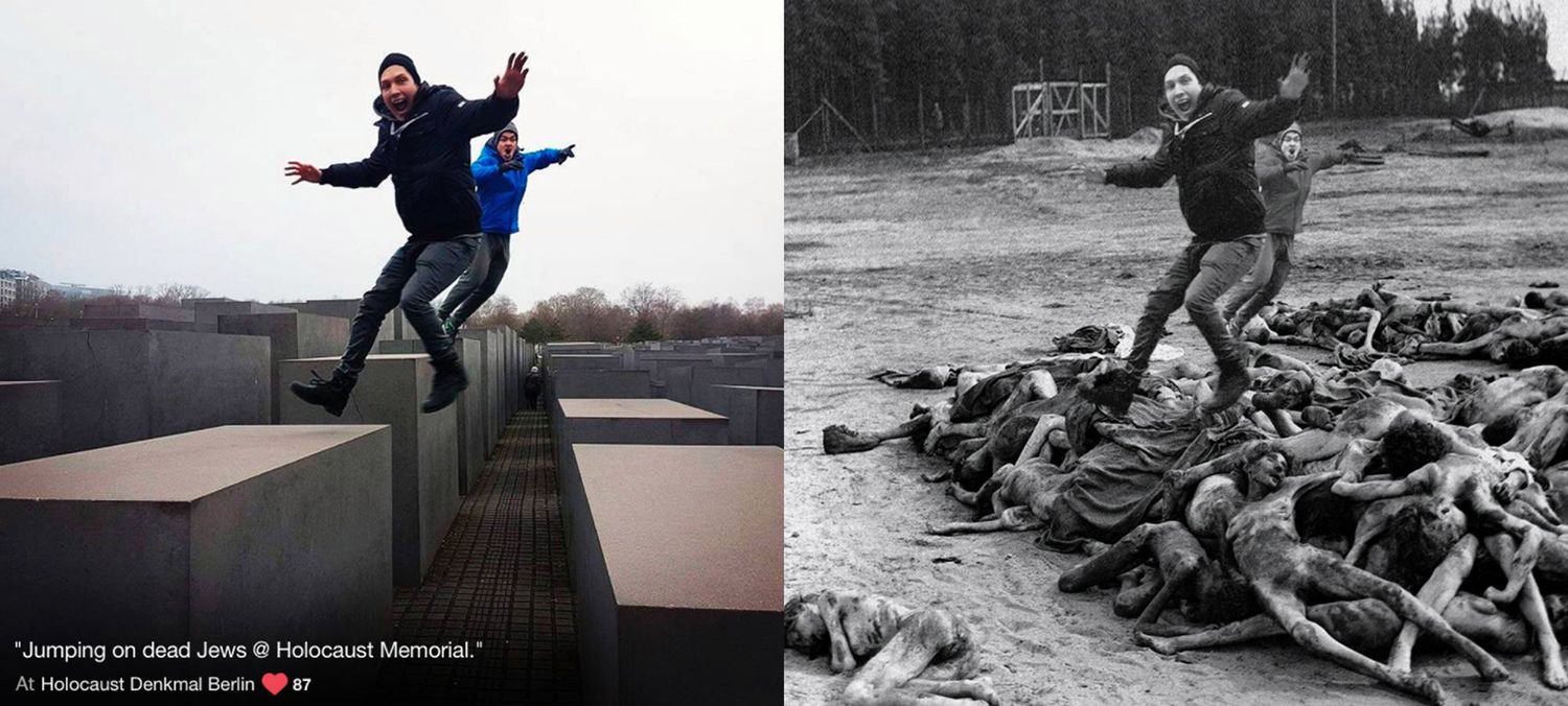 Yolocaust to selfie na szczątkach ofiar holocaustu. Mocna seria zdjęć obnażająca brak szacunku dla ludzkiej tragedii 1