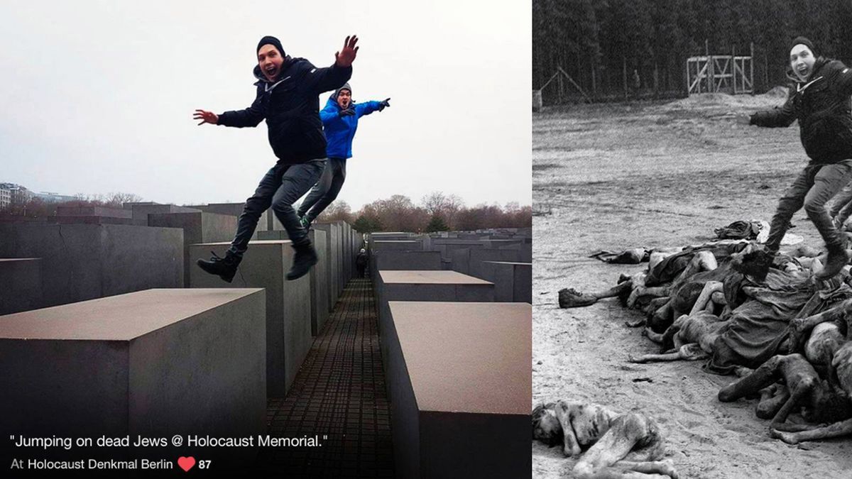 Yolocaust to selfie na szczątkach ofiar holocaustu. Mocna seria zdjęć obnażająca brak szacunku dla ludzkiej tragedii 1