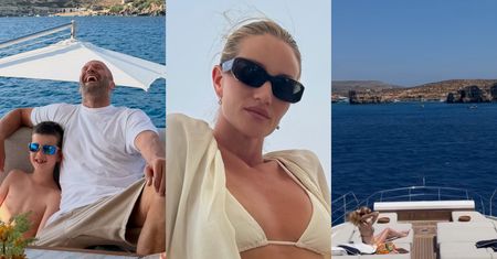 Rosie Huntington-Whiteley ZACHWYCA na Malcie. Wskoczyła w skąpe bikini i ruszyła na jacht (ZDJĘCIA)