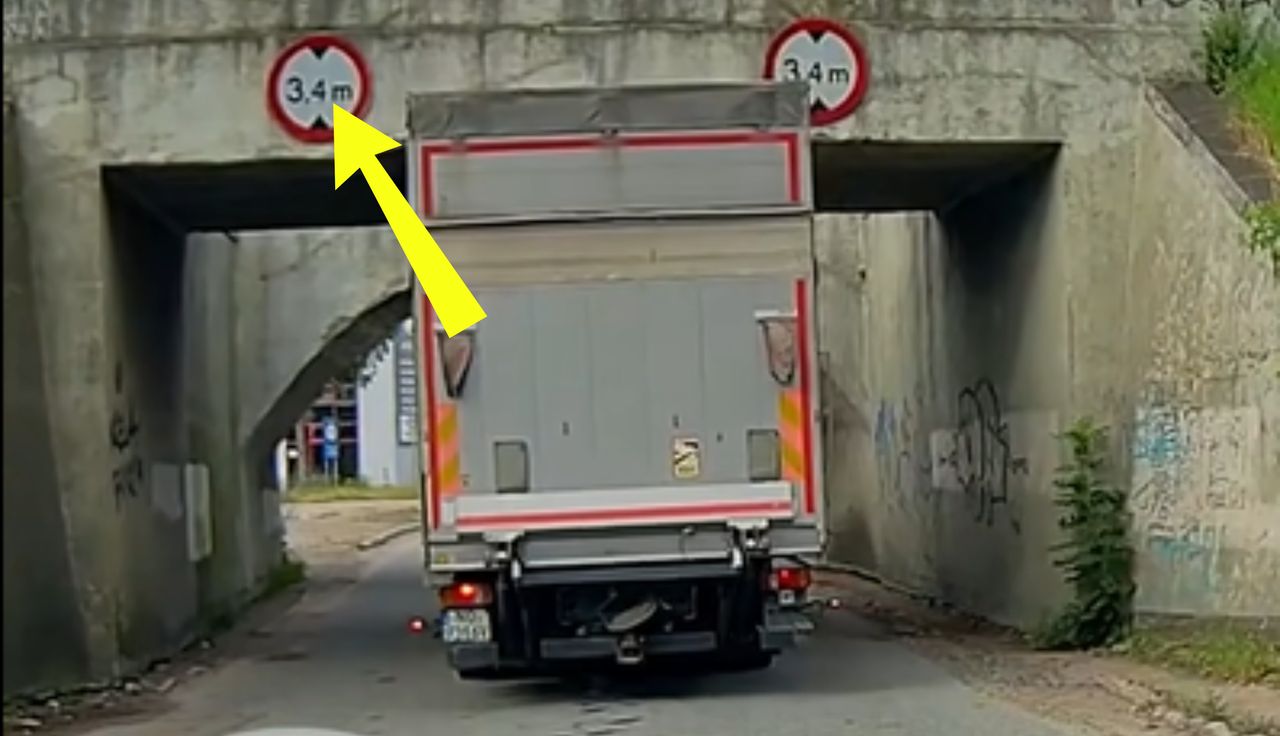 Sceny w Olsztynie. Nagrali ciężarówkę. Ludzie łapią się za głowy