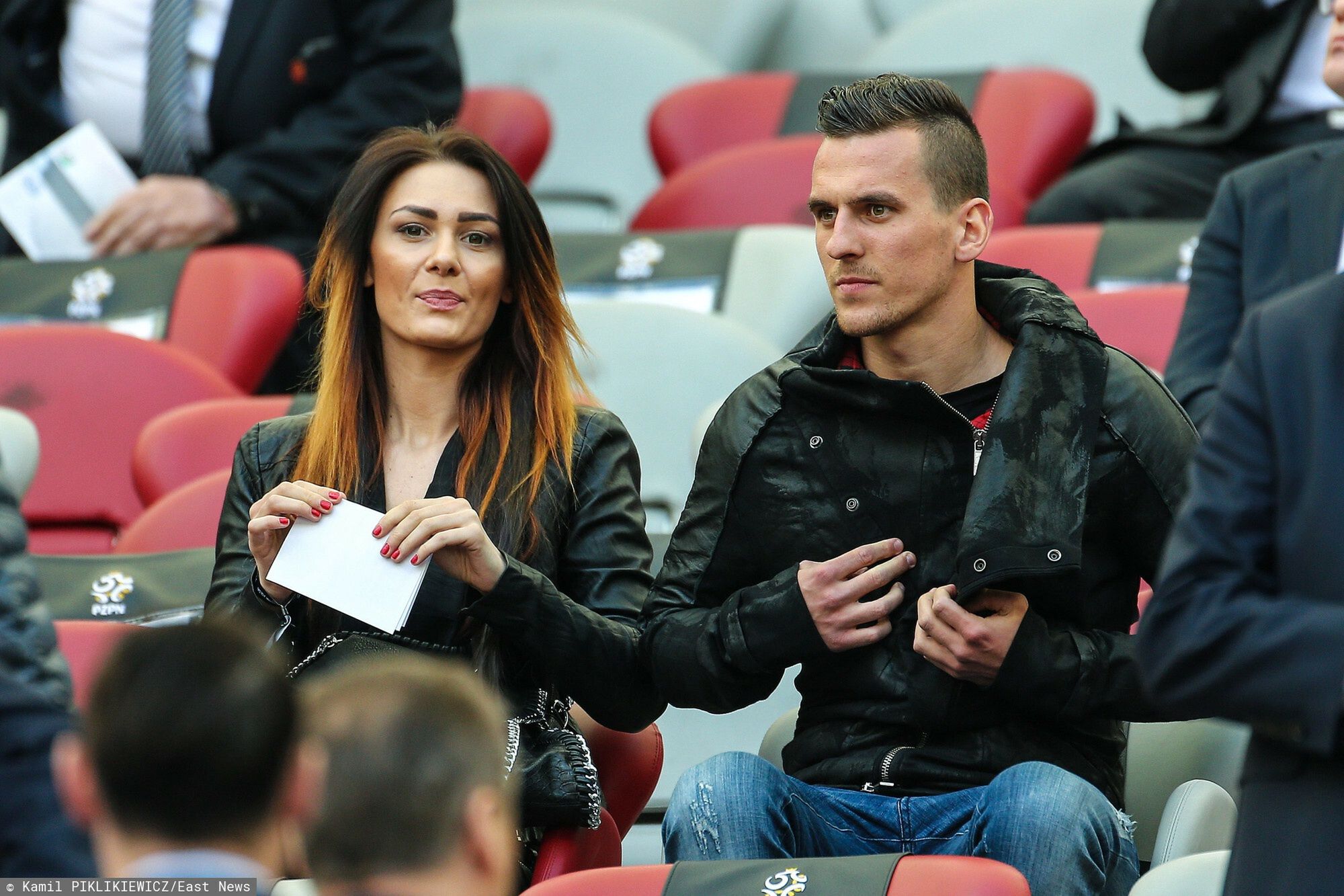 Arkadiusz Milik i Jessica Ziółek