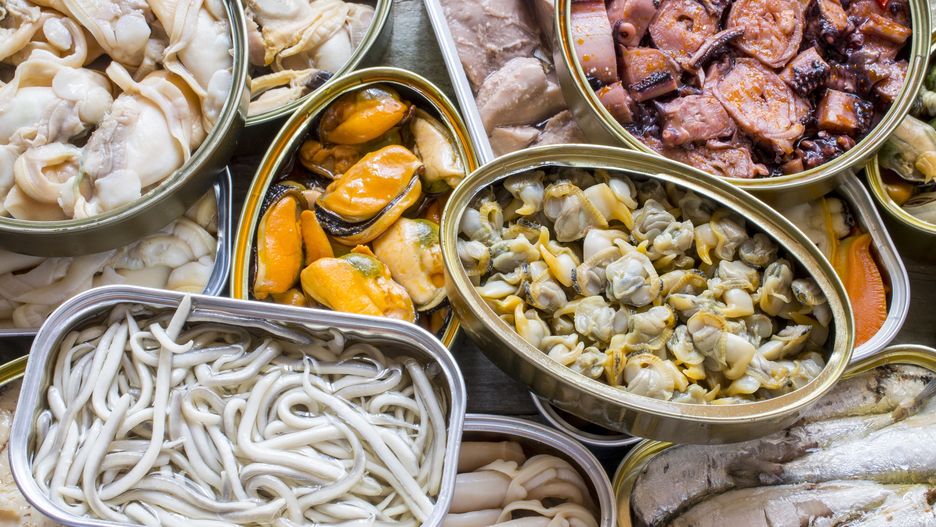 Puszkowane owoce morza