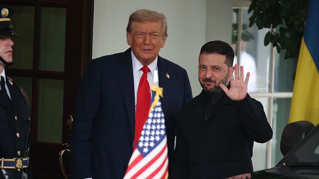 European Leaders Join Ukrainian President Zelensky For White House Meeting With Trump
WASHINGTON, DC - AUGUST 18:  U.S. President Donald Trump greets Ukrainian President Volodymyr Zelensky at the White House on August 18, 2025 in Washington, DC. President Trump is hosting President Zelensky at the White House for a bilateral meeting and later an expanded meeting with European leaders to discuss a peace deal between Russia and Ukraine.  (Photo by Tasos Katopodis/Getty Images)
Tasos Katopodis
bestof, topix