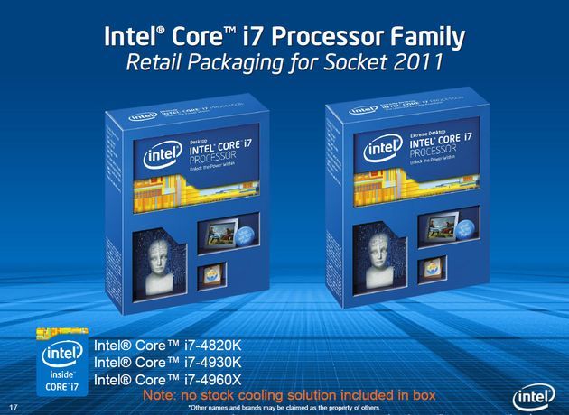 Intel Ivy Bridge-E procesor opakowanie slajd