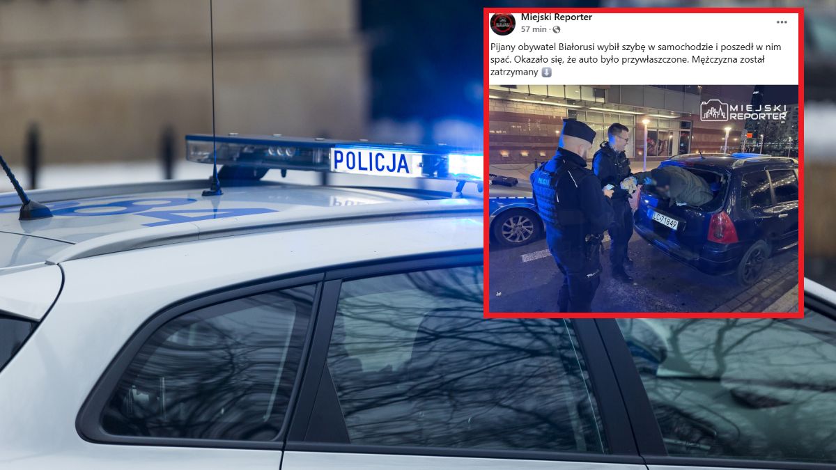 Pijany Białorusin zasnął w cudzym aucie
