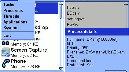 Śledzenie procesów w Symbianie 1