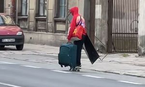 Taki widok w Łodzi. Aż zaczęła nagrywać. "Kunszt równowagi"