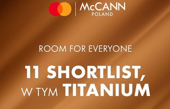 Jeszcze więcej nominacji dla kampanii "Room for everyone" od McCann Poland i Mastercard