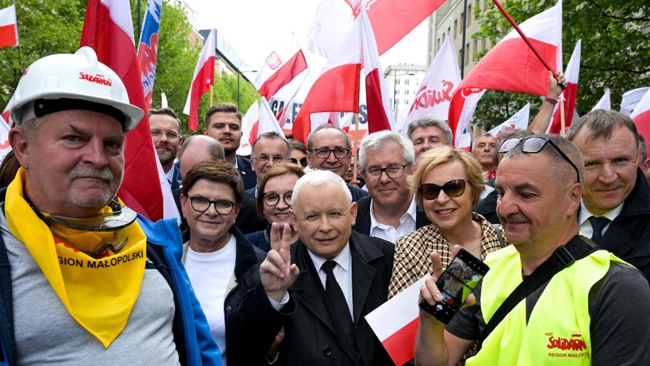 Politycy PiS wzięli udział w proteście przeciwko Zielonemu Ładowi