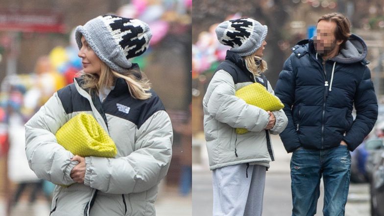 Agnieszka Woźniak-Starak na spacerze z ukochanym