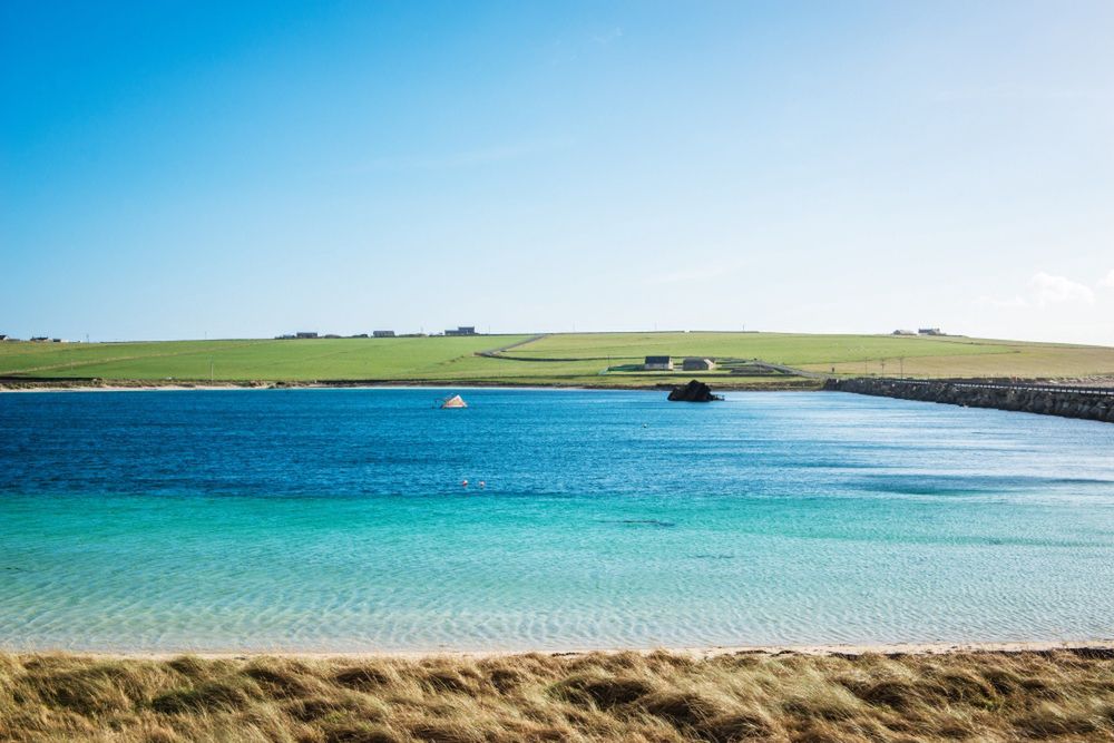 The Orkneys are also a beautiful color of water.