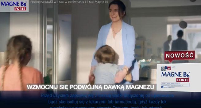 Kobieta wraca do siebie w reklamie Magne B6 Forte (wideo)