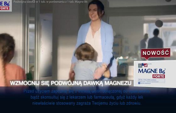 Kobieta wraca do siebie w reklamie Magne B6 Forte (wideo)