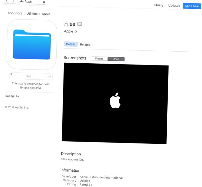 Menedżer plików dla systemu iOS 11 pojawił się w App Storze