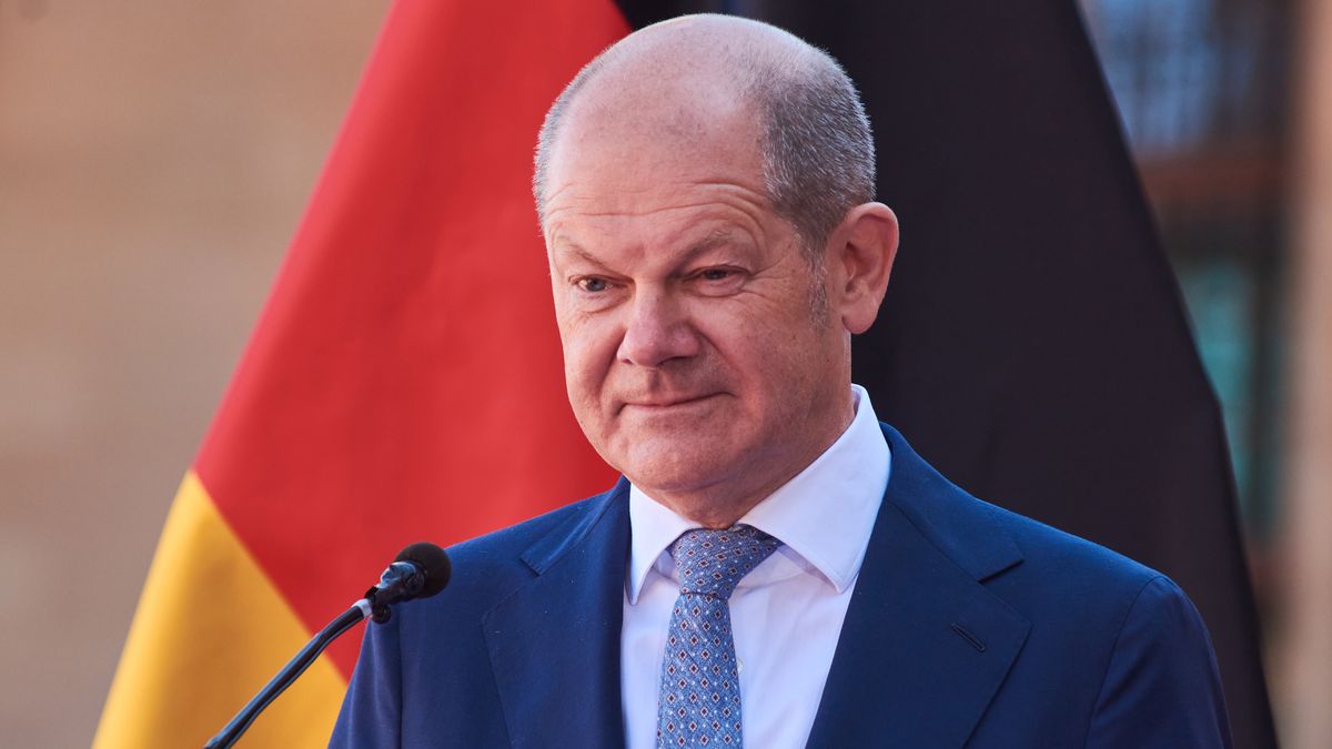 Kanclerz Niemiec Olaf Scholz. Jego kraj notuje najwyższą od kilku dekad inflację