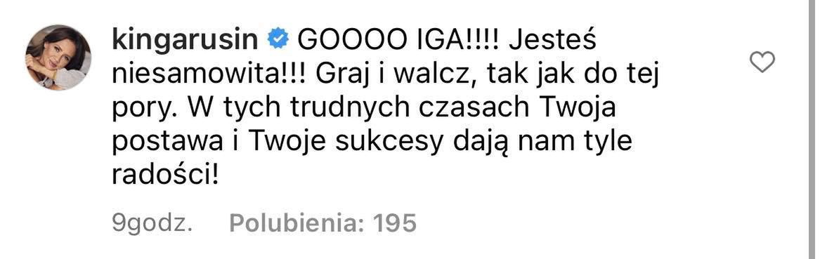 Gwiazdy gratulują Idze Świątek
