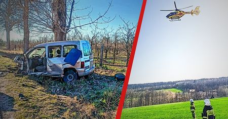 Tragiczny wypadek w Grabionnej: jedna osoba nie żyje, dwie ranne