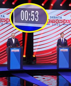 Debata prezydencka w TVP. "Przeskakujący licznik" w trakcie wypowiedzi kandydatów
