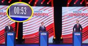 Debata prezydencka w TVP. "Przeskakujący licznik" w trakcie wypowiedzi kandydatów