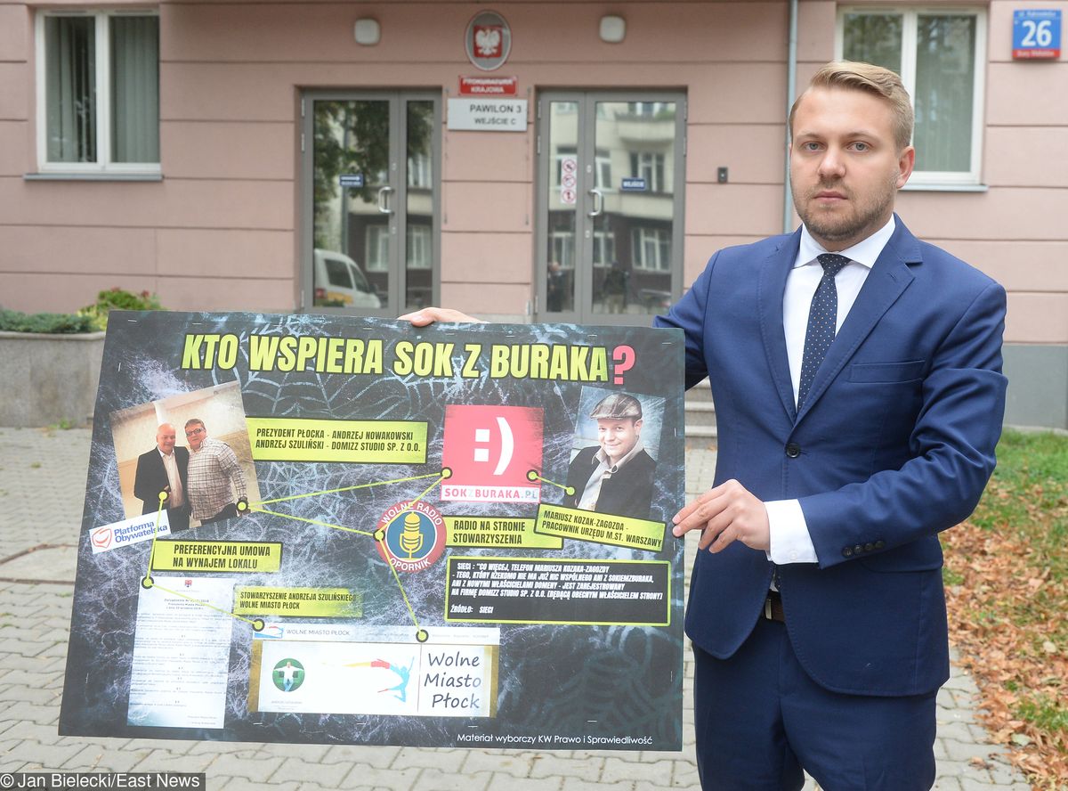 "Sok z Buraka" wynajął bez przetargu lokal w Płocku? Jacek Ozdoba zawiadamia prokuraturę
