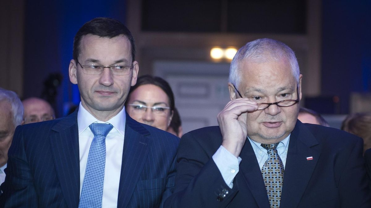 Premier Mateusz Morawiecki i Adam Glapiński (szef NBP).