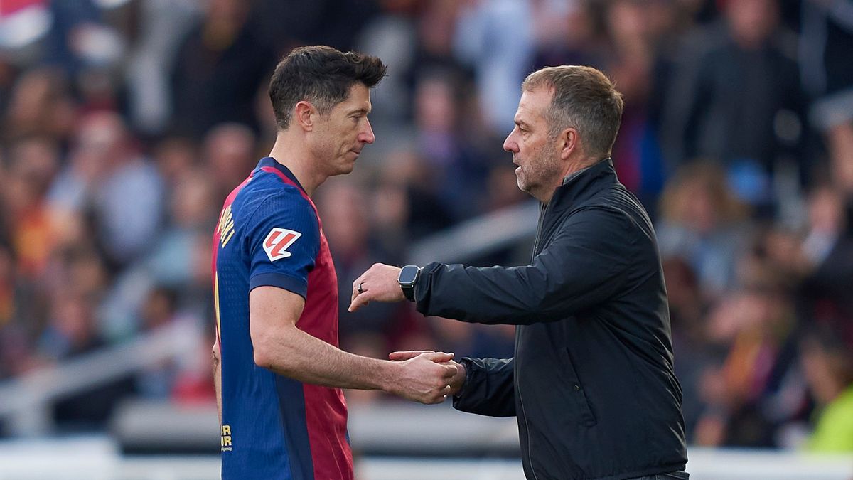 Getty Images / Pedro Salado / Na zdjęciu: Robert Lewandowski i Hansi Flick