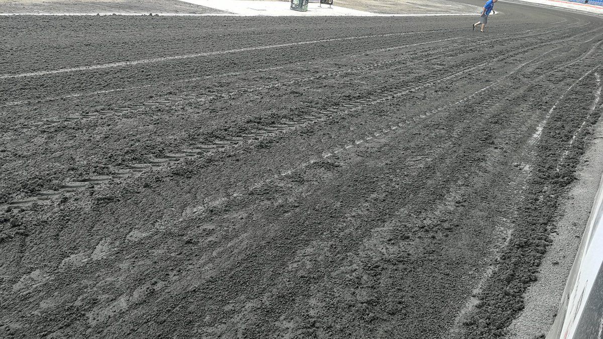 Twitter / twitter.com/WybrzezeGdansk / Na zdjęciu: Tor w Łodzi przed meczem z Wybrzeżem