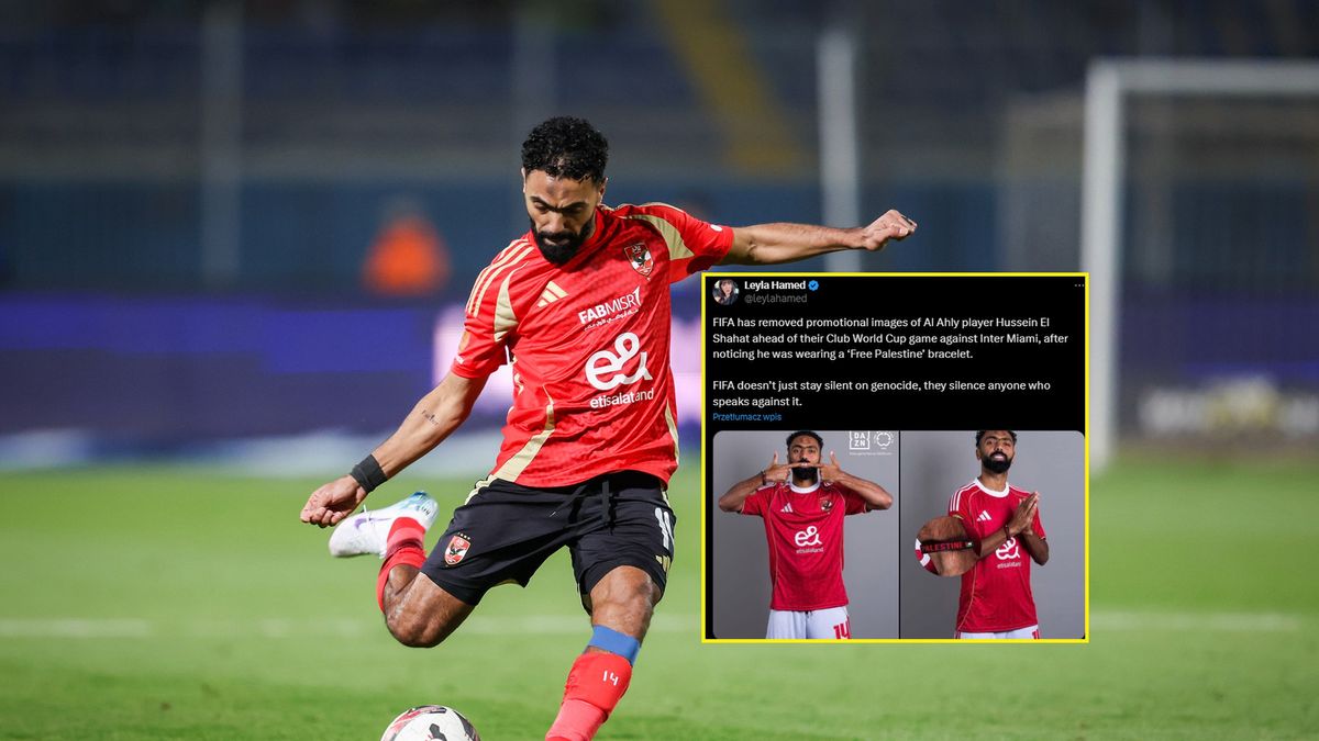 Getty Images /  Ayman Aref/NurPhoto / X / Leyla Hamed / Na zdjęciu: Hussein El Shahat, w ramce screen z portalu X.